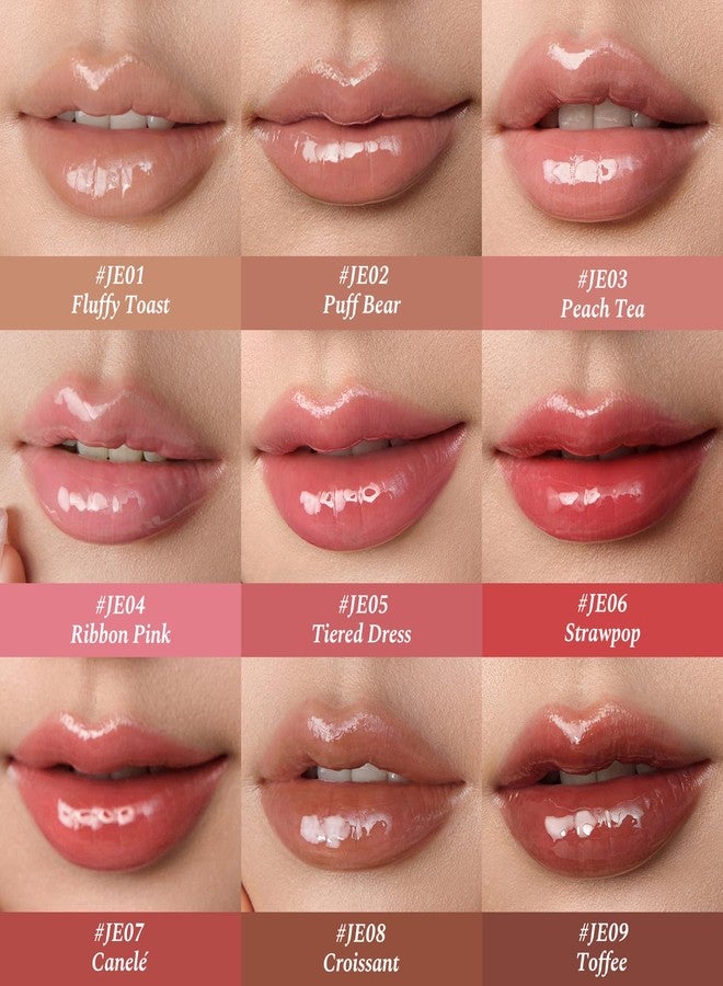 Flower Knows The Sweetie Bear Coating Lip Jelly,Soft Moisturizing Tinted Lip Gloss with Botanicals,Lightweight Non-Sticky Brown Lips Plumper,Cruelty-Free,0.18 oz(JE09 Toffee) - Image 3